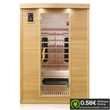 Dewello Infrarotkabine Infrarotsauna LAVAL PLUS 135cm x 105cm inkl. Keramikstrahler, Bodenstrahler, Radio, Farblicht