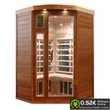 Dewello Infrarotkabine Infrarotsauna LAKEFIELD PRO Zeder 120cm x 120cm inkl. Vollspektrumstrahler, Bodenstrahler