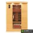 Dewello Infrarotkabine Infrarotsauna PIERSON PRO 135cm x 105cm Hemlock-Zeder inkl. DUO Strahler, Vollspektrumstrahler, Bodenstrahler