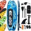 24MOVE® Standup Paddle SUP Board Set BLAU 366, inkl. umfangreichem Zubehör, Paddel und Doppelhubpumpe