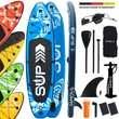 24MOVE® Standup Paddle SUP Board Set BLAU 320, inkl. umfangreichem Zubehör, Paddel und Doppelhubpumpe