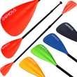 24MOVE® Paddel Doppelpaddel 2in1 Stechpaddel für SUP Stand Up Board, Kajak, leicht aus Aluminium 230cm, verstellbar rot
