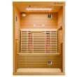Dewello Infrarotkabine Infrarotsauna PALERMO 135x120 Hemlock inkl. Vollspektrumstrahler, Bodenstrahler