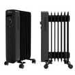 Ölradiator, Elektroheizung TT-OR 207 in schwarz mit 7 Rippen und 1500 Watt, drei Heizstufen (600W, 900W, 1500W)