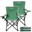 24MOVE® Campingstuhl Klappstuhl Outdoor Angelstuhl Camping faltbar grün 2er Set