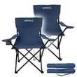 24MOVE® Campingstuhl Klappstuhl Outdoor Angelstuhl Camping faltbar blau 2er Set
