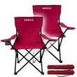 24MOVE® Campingstuhl Klappstuhl Outdoor Angelstuhl Camping faltbar rot 2er Set