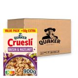 Quaker - Cruesli Rosinen & Haselnuss - 4x 900g