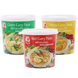 Cock Brand - Currypaste (Gelb/Grün/Rot) - 3x 1kg