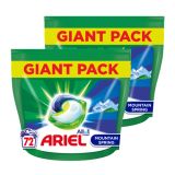 Ariel - All-In-1 Waschmittel Mountain Spring - 2x 72 Pods
