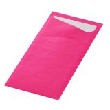 Duni - Sacchetto Fuchsia mit 2-lagiger Serviette Weiß - 100 Stück