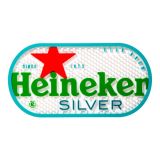 Heineken - Biermatte Silver (23cm x 16.5cm) - 4 Stück