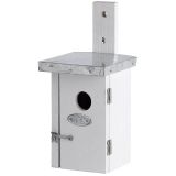 Vogelhaus für Zaunkönige Nistkasten Holz Weiss