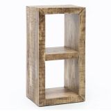 FineBuy Kleines Standregal 45 x 35 x 90 cm Abstellregal Mango Massiv-Holz, Ablagetisch Telefontisch Diele Flur Gang Klein, Steh-Regal Bodenregal Natur Schlafzimmer Standregal Küche Wohnzimmer