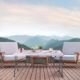 Costway Klapptisch Klappbar Campingtisch Gartentisch Weiß 153 cm x 74 cm x 74 cm