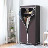 Costway Kleiderschrank Textilschrank Garderobenschrank Stoffschrank mit Kleiderstange 75x50x170cm