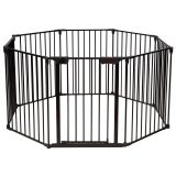 Costway 500 x 75 cm 8 Elemente Laufstall Hundeabsperrgitter schwarz