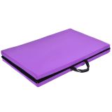 Costway Weichbodenmatte Gymnastikmatte Yogamatte Klappmatte Turnmatte 180x60x4cm -Lila