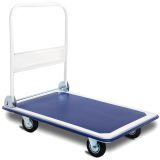 Costway Plattformwagen 90 x 60 cm Rollwagen Transportkarre
