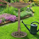 Costway Vogelfutterstation Vogel Feeder Futterstation Vogelfutterspender stand 50 x 76 cm Bronze