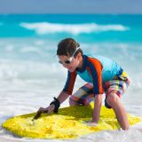 Costway Bodyboard leichtgewichtig Schwimmbrett mit EPS-Kern & XPE Oberfläche für Kinder & Erwachsene 106cm Gelb