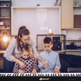 Costway Digitales Piano Keyboard 88 Tasten tragbares elektronisches Musikinstrument Kinderklavier Kinderpiano Schwarz