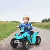 Costway 6V Kindermotorrad Kinder Quad Elektro Kinderquad 73 x 40 x 44,5 cm Blau
