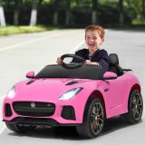 Costway Elektro Kinderauto mit Geschichten & Musik & Hupe & Scheinwerfer & 2,4G Fernbedienung Rosa