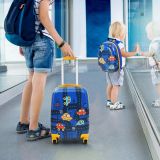 Costway 2-teiliges Kinderkoffer-Set Hartschalenkoffer & Rucksack 33 x 22 x 51 cm Dunkelblau
