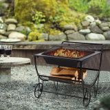 Costway U-förmiges Kaminholzregal Metall Brennholzregal Feuerholzregal 75,5 x 58,5 x 56,5 cm Schwarz