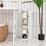 Costway Toilettenpapier-Schrank Toilettenpapierhalter mit 3 Abnehmbaren Regalen 15 x 16 x 69 cm Weiß