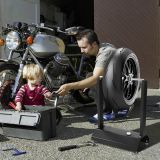 Costway Tragbare Motorrad-Radauswuchtmaschine mit verstellbaren Kegeln 40,5 x 22 x 51 cm