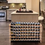 Costway Holz Weinregal für 72 Flaschen Stapelbares Weinständer Flaschenregal Holzregal Weinschrank