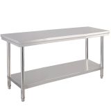 Costway Edelstahl Küchentisch Arbeitstisch Gastro Tisch Edelstahltisch 122x61x90cm