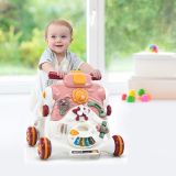 Costway 3-in-1 Sitz-Stehlaufhilfen für Babys Lauflernwagen Baby Walker 46 x 46 x 46 cm Rosa
