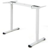 Costway Elektrisches zweimotoriges Tischgestell mit höhenverstellbarer Sockel 109-151 x 59 x 70-120 cm Weiß