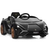 Costway 12V Kinderauto mit Fernbedienung Kinderfahrzeug für Kinder 108 x 64 x 41 cm Schwarz