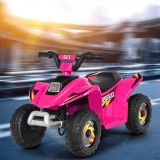 Costway Kinderwagen Mini Elektroquad 6 V Batteriebetriebenes Quad 2,8-4,6 km / h Rosa
