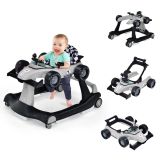 Costway 4 in 1 Lauflernwagen Klappbarer Lauflernwagen Grau