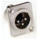 XLR Amphenol AC3MDZ, XLR Einbaustecker, male