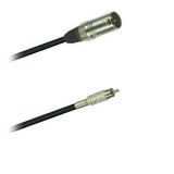 Cinchkabel, Cinchstecker XLR-male, 1,5 Meter, schwarz