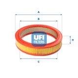 UFI Luftfilter 30.802.01 Motorluftfilter,Filter für Luft VW,AUDI,FORD,GOLF III (1H1),GOLF II (19E, 1G1),Polo Coupe (86C, 80),SCIROCCO (53B)