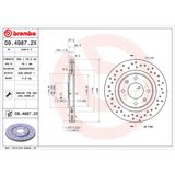 BREMBO Bremsscheibe 09.4987.2X Bremsscheiben,Scheibenbremsen PEUGEOT,CITROËN,206 Schrägheck (2A/C),206 CC (2D),306 Schrägheck (7A, 7C, N3, N5)