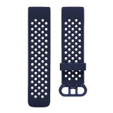 Fitbit Charge 4, Sport Band-blau-L | Armband | Sport Armband aus Silikon | Passend für Fitbit Charge 4 und Charge 3 | Wasserabweisend