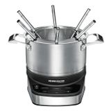 ROMMELSBACHER F 1200 Fondue schwarz | 6 Personen |Edelstahl | Tasten | 1200 Watt