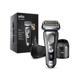 Braun Series 9 9467cc | Rasierer | Nass und Trockenrasierer | Ladestation | Active Quattro Head | Folienschaber | Schwarz, Grau