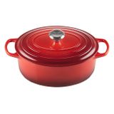 Le Creuset Signature Gusseisen-Bräter mit Deckel Ø 29 cm Kirschrot | hitzebeständiger Deckelknopf (bis 260 °C) | Eisenguss | Spühlmaschinentauglich