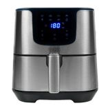 Princess Digitaler Aerofryer Deluxe XXL | 5.5 Liter | 1700 Watt | Heißluftfritteuse | 8 Programme | Cool-Touch Griff | spühlmaschinenfeste Teile | Edelstahl