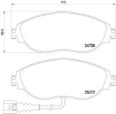 BREMBO Bremsbelagsatz BREMSBELÄGE, RICHTUNGSGEBUNDEN P 85 131 Bremsbeläge,Bremsklötze VW,AUDI,SEAT,Golf VII Schrägheck (5G1, BQ1, BE1, BE2)