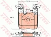 Trw Bremsbelagsatz, Scheibenbremse Bmw: 4, 3, 2, 1 GDB2028
